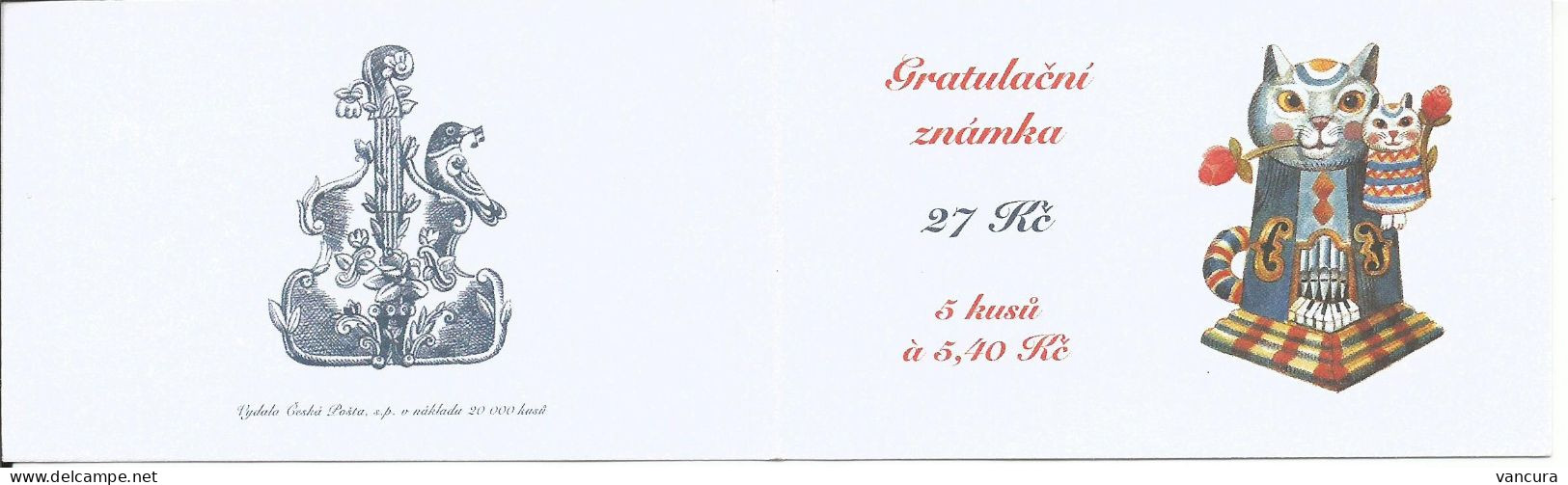 Booklet 296 Czech Republic Congratulations  2001 - Ongebruikt