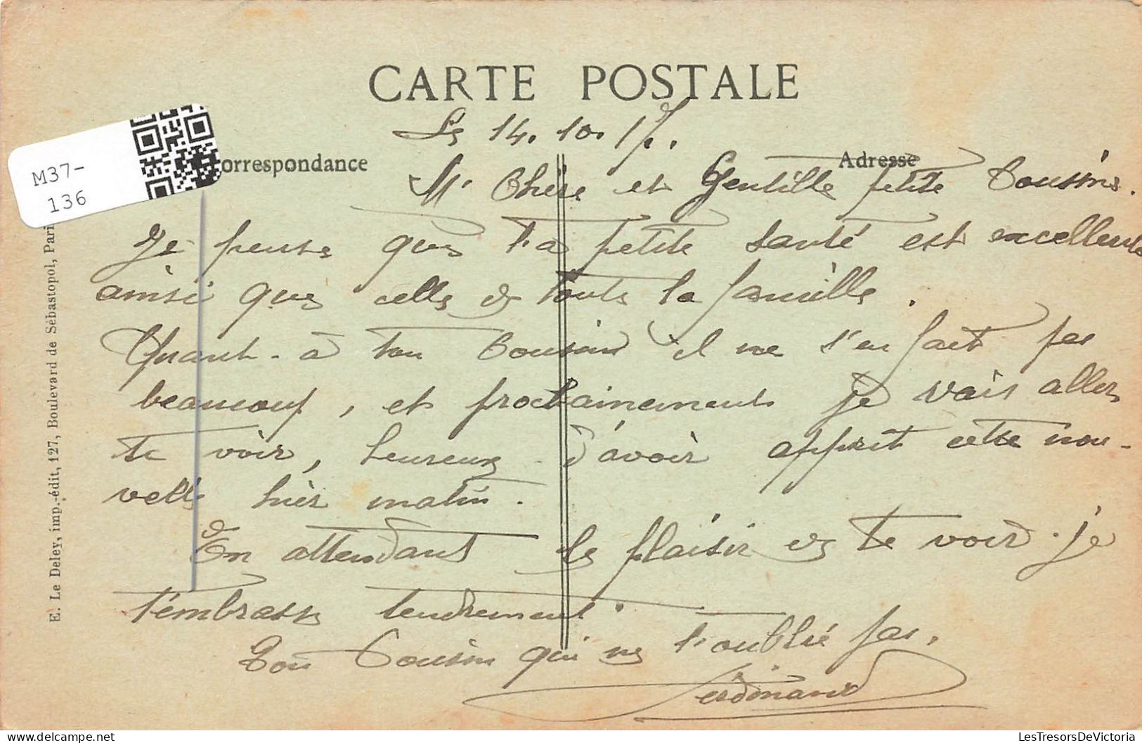 FRANCE - Alsace - Un Baiser D'Alsace - Colorisé - Carte Postale Ancienne - Alsace