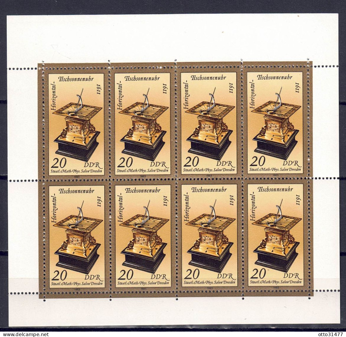 DDR 1983 - Uhren, Nr. 2798 Im Klb., Postfrisch ** / MNH - 1981-1990