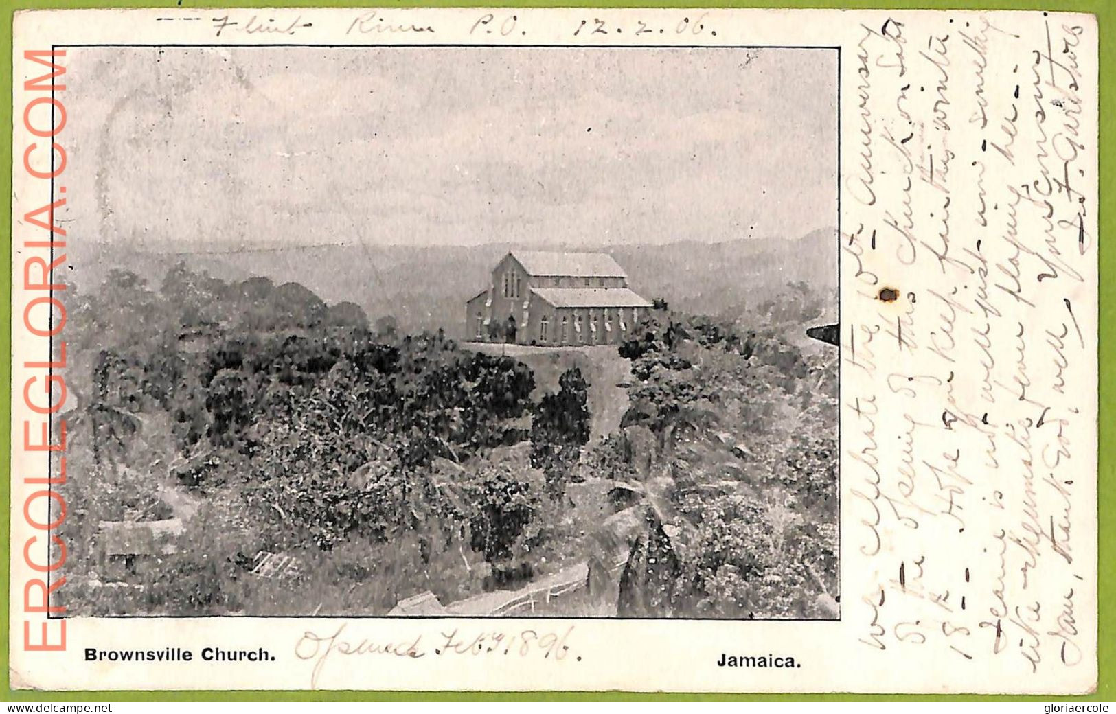 Af3579 - JUDAICA Vintage Postcard: Jamaica - 1906 - Jamaica