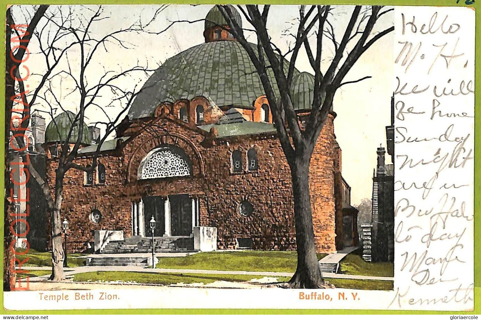 Af3582 - JUDAICA Vintage Postcard: USA - New York - Buffalo - Andere Monumenten & Gebouwen
