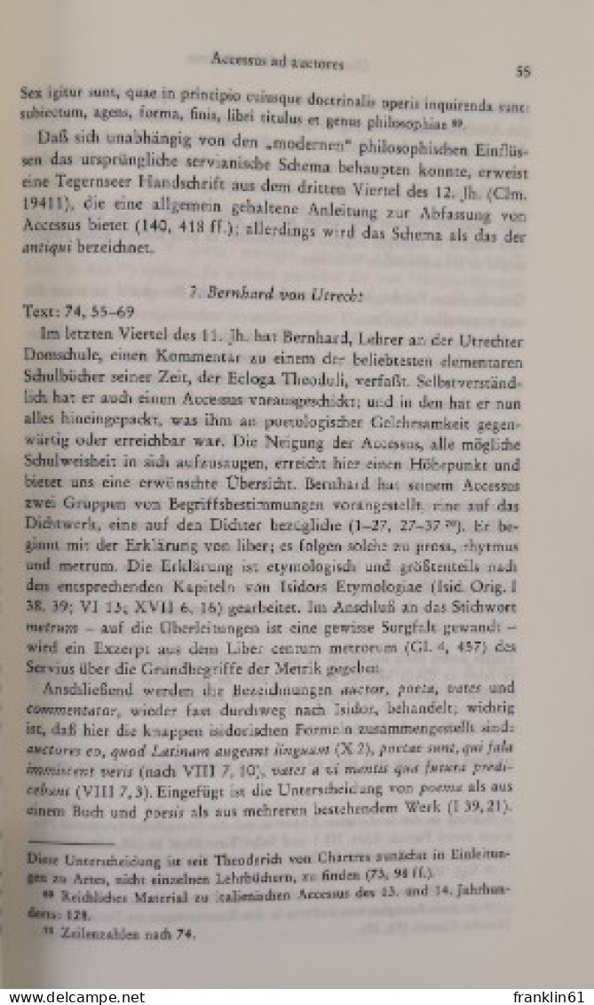 Einführung In Die Dichtungslehren Des Lateinischen Mittelalters. - Autres & Non Classés