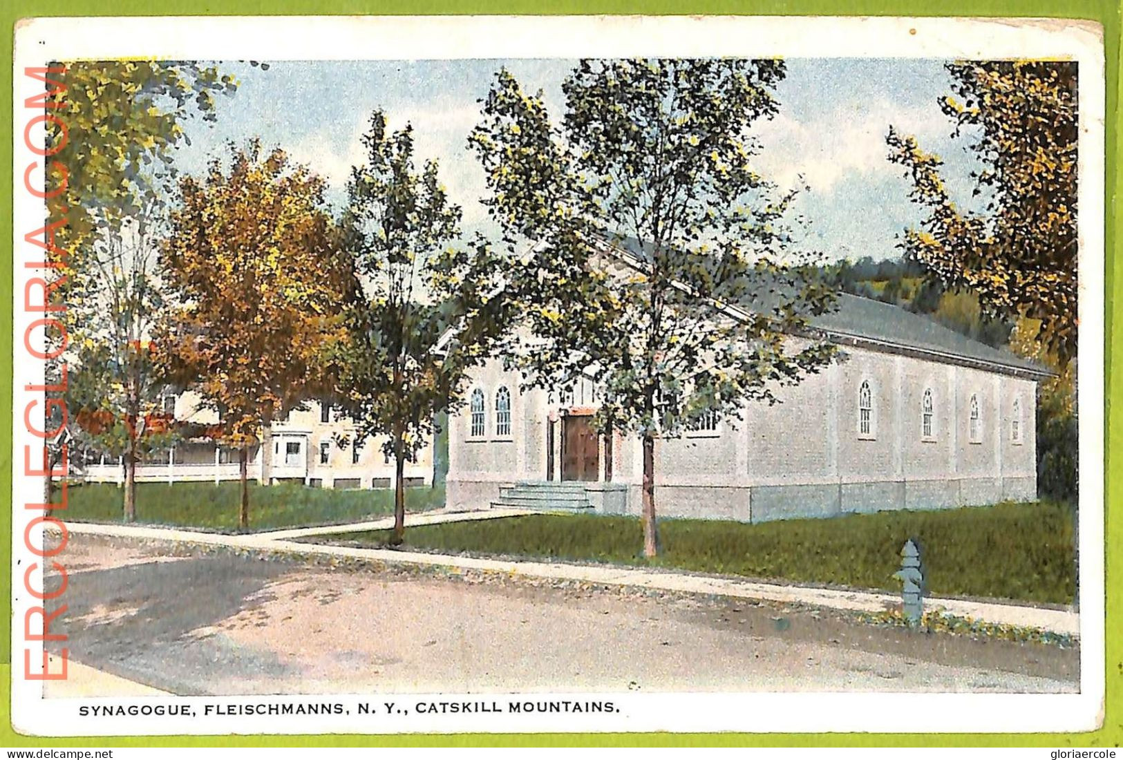 Af3585 - JUDAICA Vintage Postcard: USA - New York - Synagogue - Églises