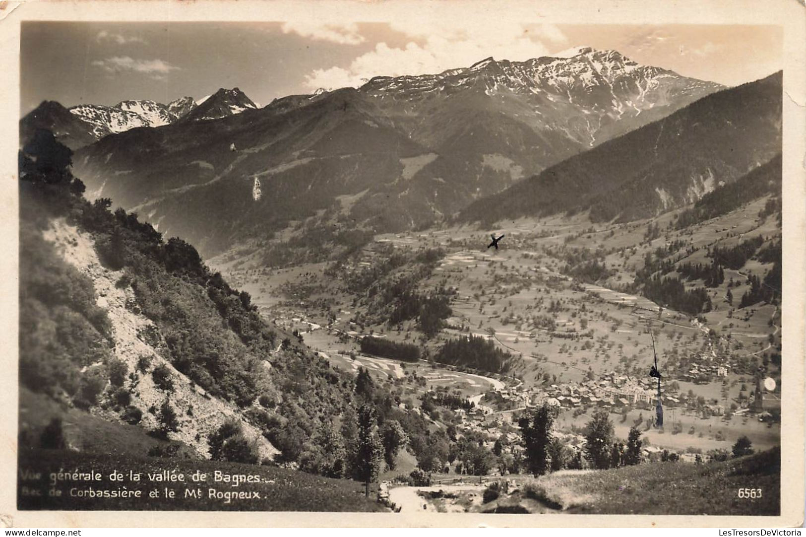 SUISSE - Bagnes - Vue Générale De La Vallée De Bagnes - Bec De Corbassière Et Le Mont Rogneux - Carte Postale Ancienne - Bagnes