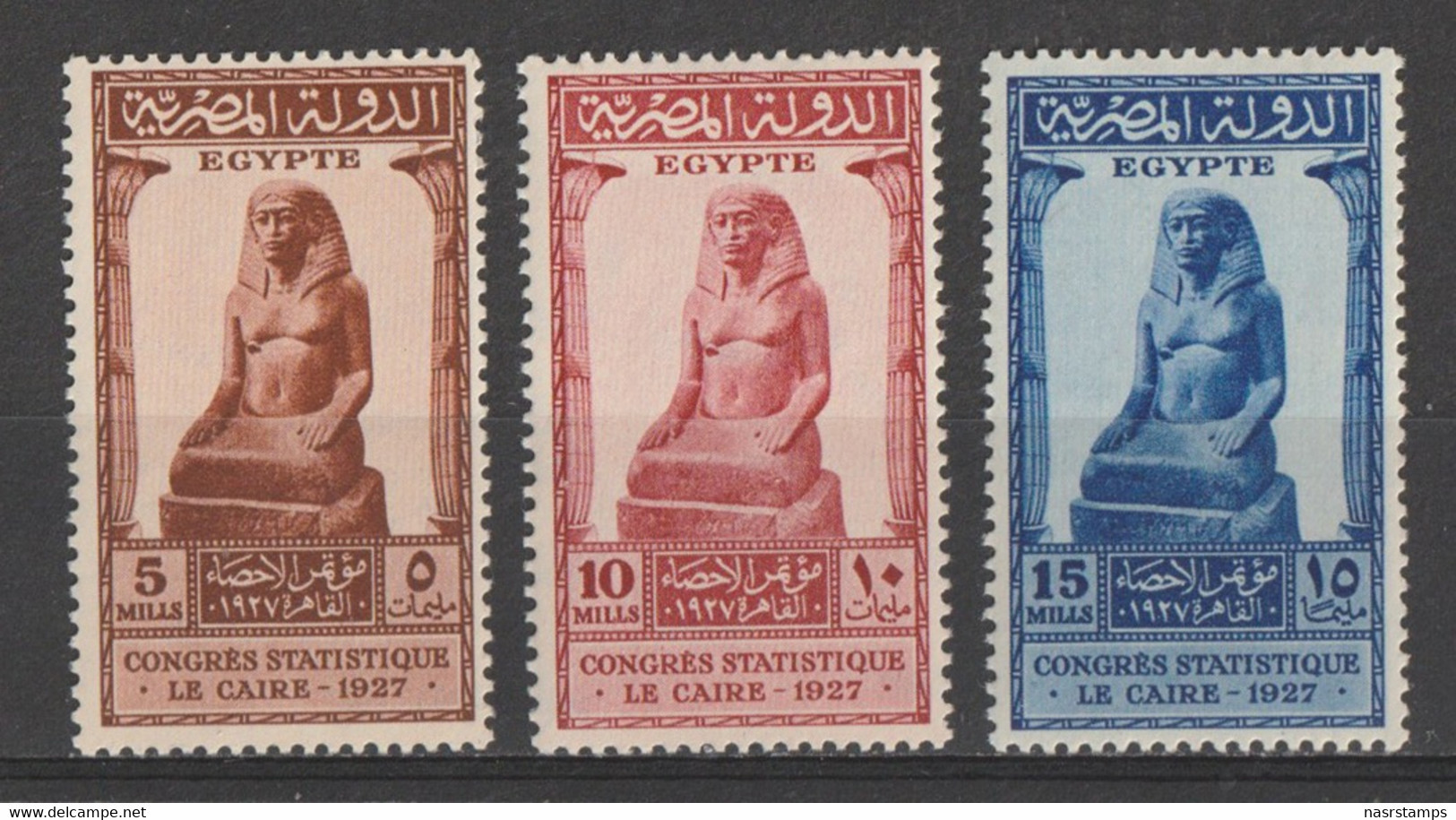 Egypt - 1927 - ( Statistical Congress, Cairo ) - MNH** - Unused Stamps