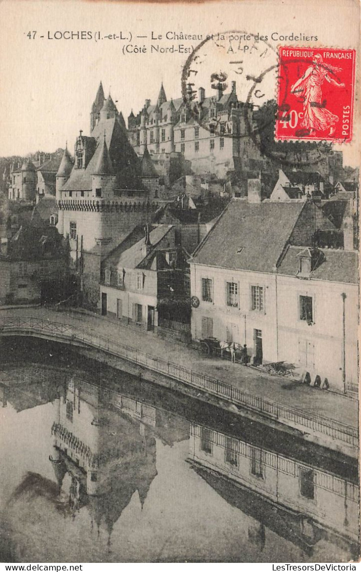 FRANCE - Loches - Le Château Et La Porte Des Cordeliers (Côté Nord-Est) - A.P  - Carte Postale Ancienne - Loches