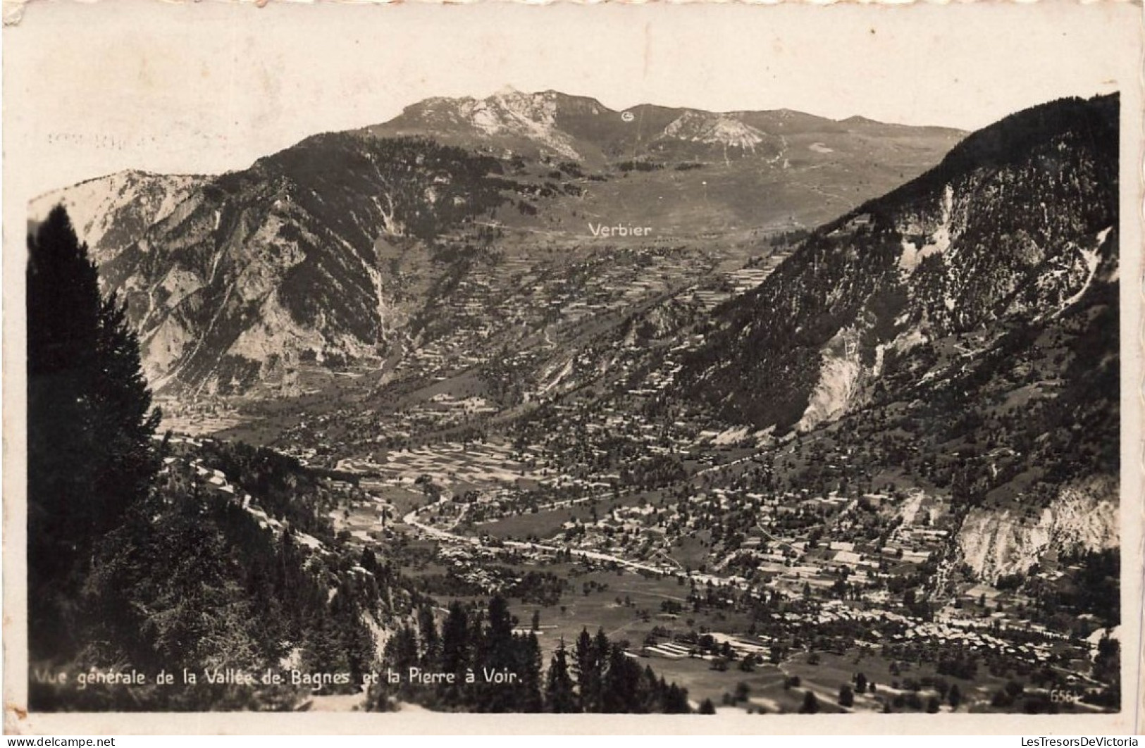 SUISSE - Bagnes - Vue Générale De La Vallée De Bagnes Et La Pierre à Voir - Carte Postale Ancienne - Bagnes