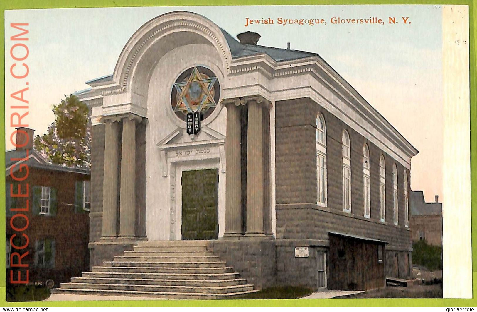 Af3595 - JUDAICA Vintage Postcard: USA - New York - Jewish Synagogue - Autres Monuments, édifices