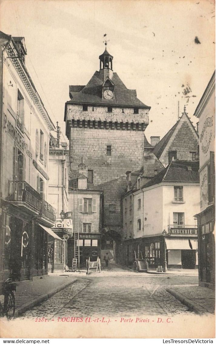 FRANCE - Loches - Vue Sur La Porte Pivois - D.C - Carte Postale Ancienne - Loches