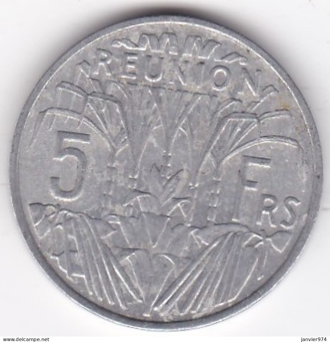 Ile De La Réunion 5 Francs 1970 , En Aluminium, Lec# 72 - Reunión