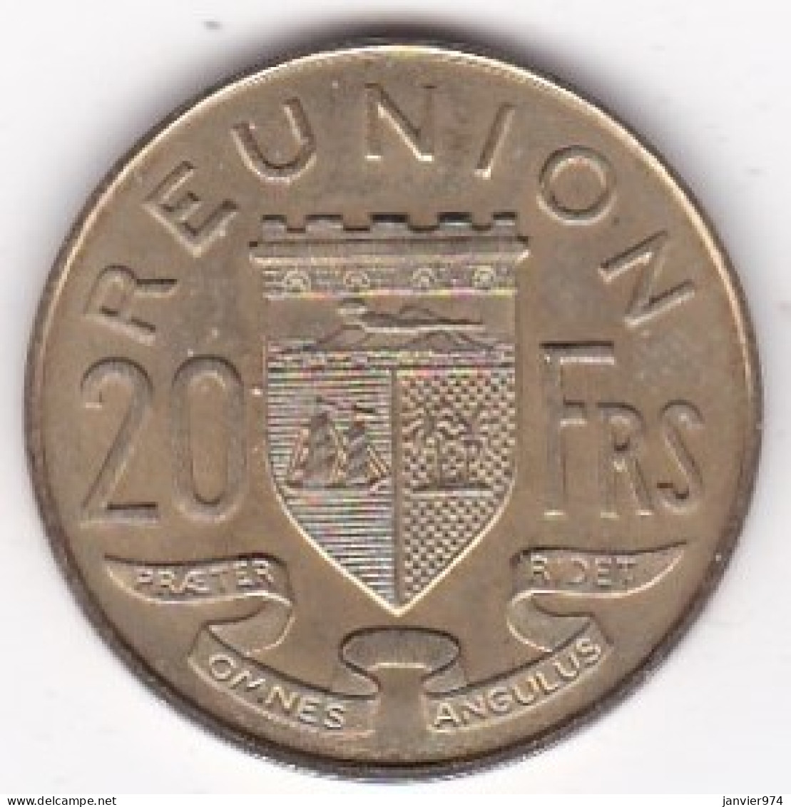 Ile De La Réunion , 20 Francs 1973 , En Bronze Aluminium , Lec# 97 - Reunión