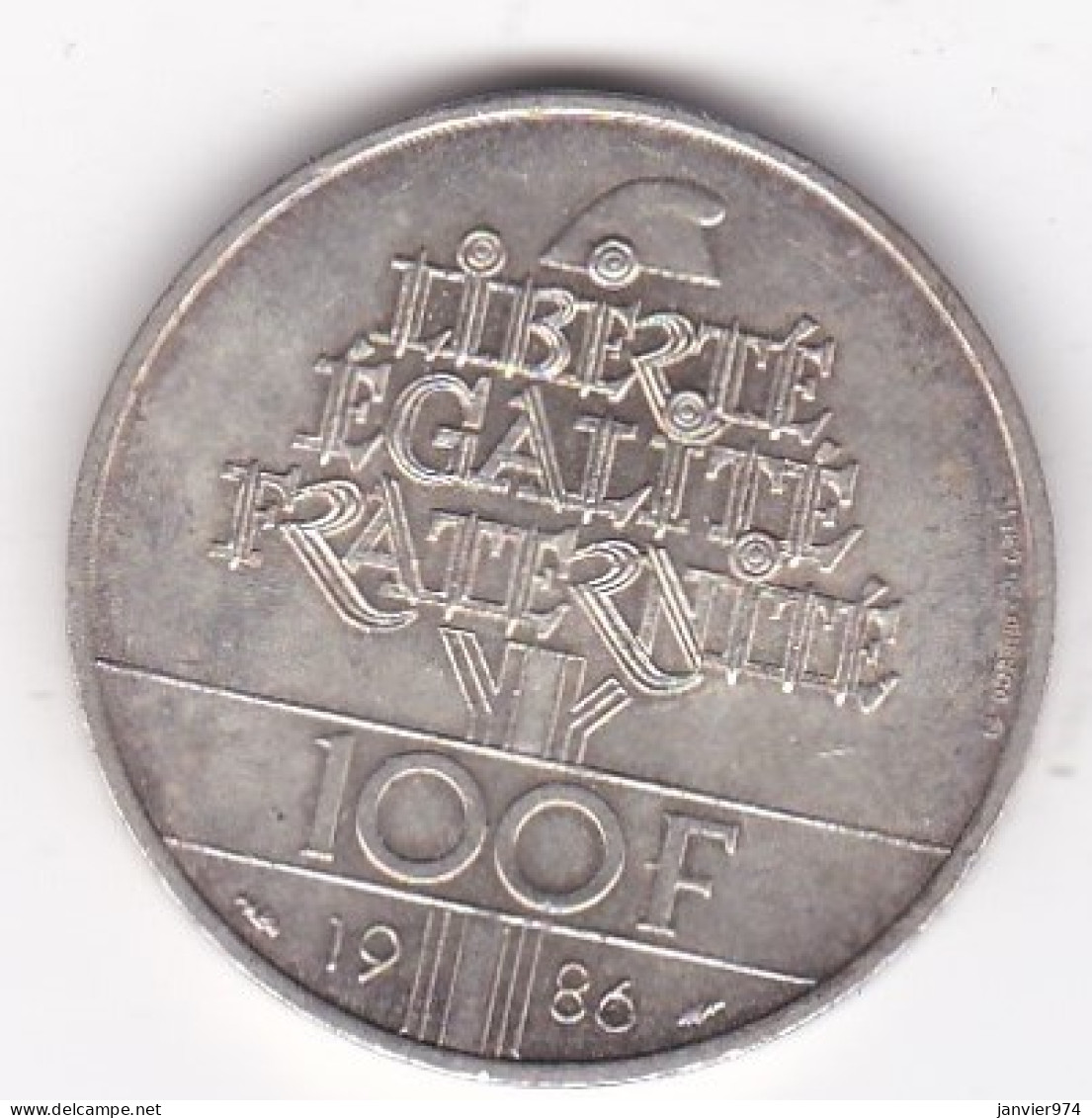 100 Francs Liberté 1986  En Argent - 100 Francs