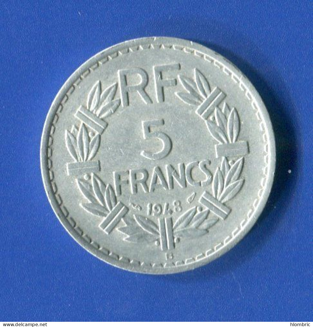 5  Fr  Allu  1948 B  La  Rare - 5 Francs