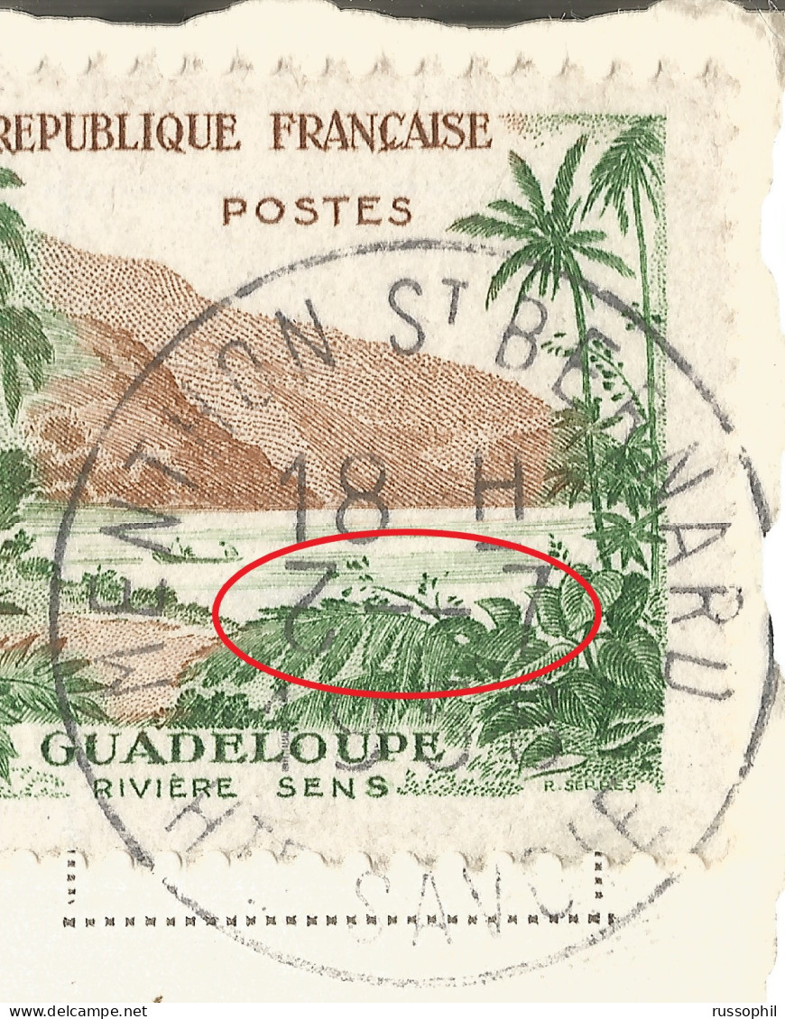 FRANCE - VARIETY &  CURIOSITY - 74 - "MENTHON - ST BERNARD" DEPARTURE SECAP PMK  - REVERSED DAY IN DATE BLOCK - 19562 - Briefe U. Dokumente