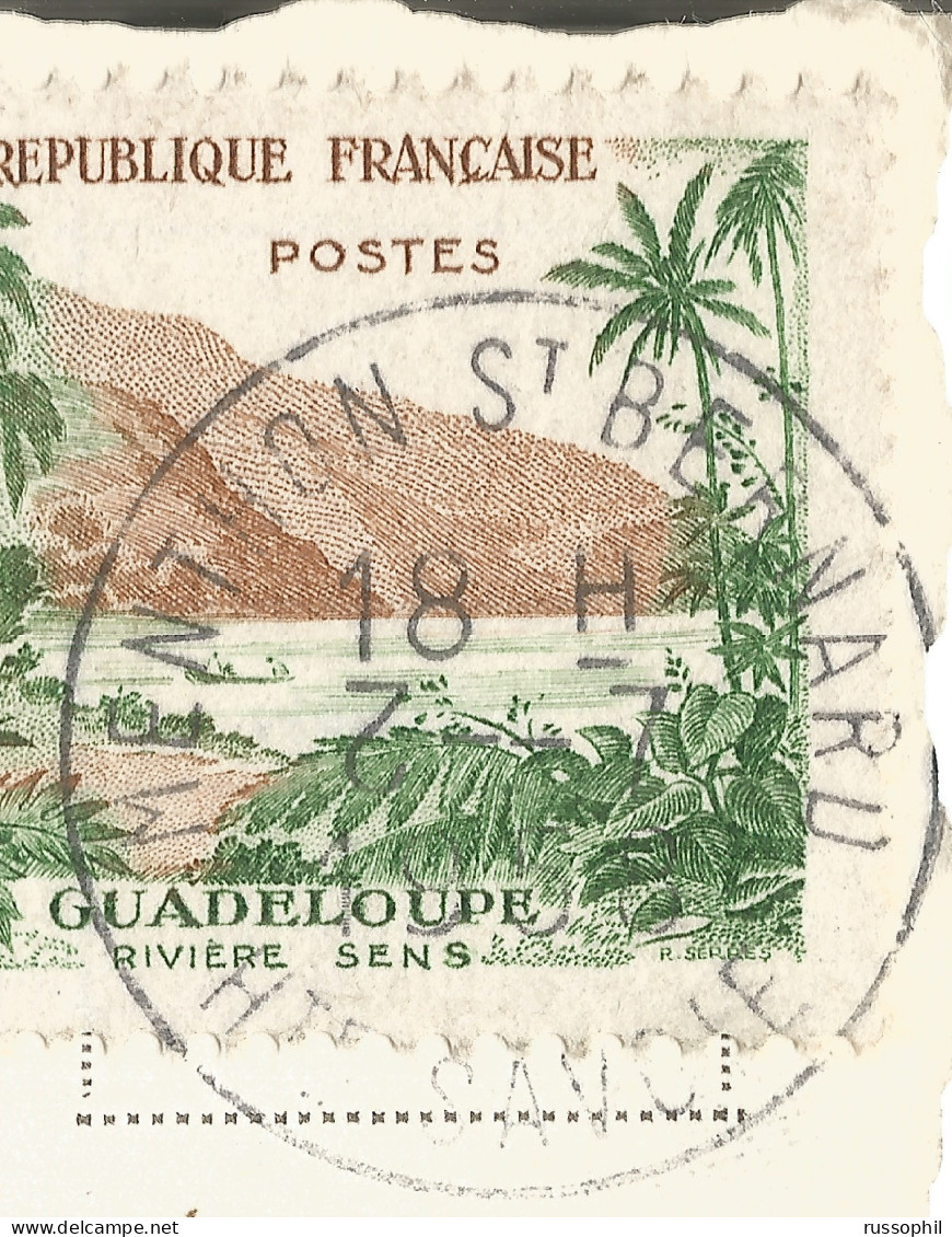 FRANCE - VARIETY &  CURIOSITY - 74 - "MENTHON - ST BERNARD" DEPARTURE SECAP PMK  - REVERSED DAY IN DATE BLOCK - 19562 - Lettres & Documents