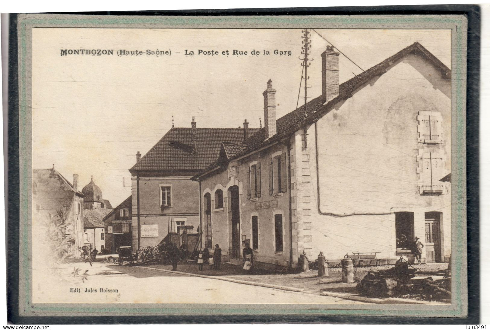 CPA - MONTBOZON(70) - Aspect De La Rue De La Gare Et De La Poste Dans Les Années 20 - Montbozon