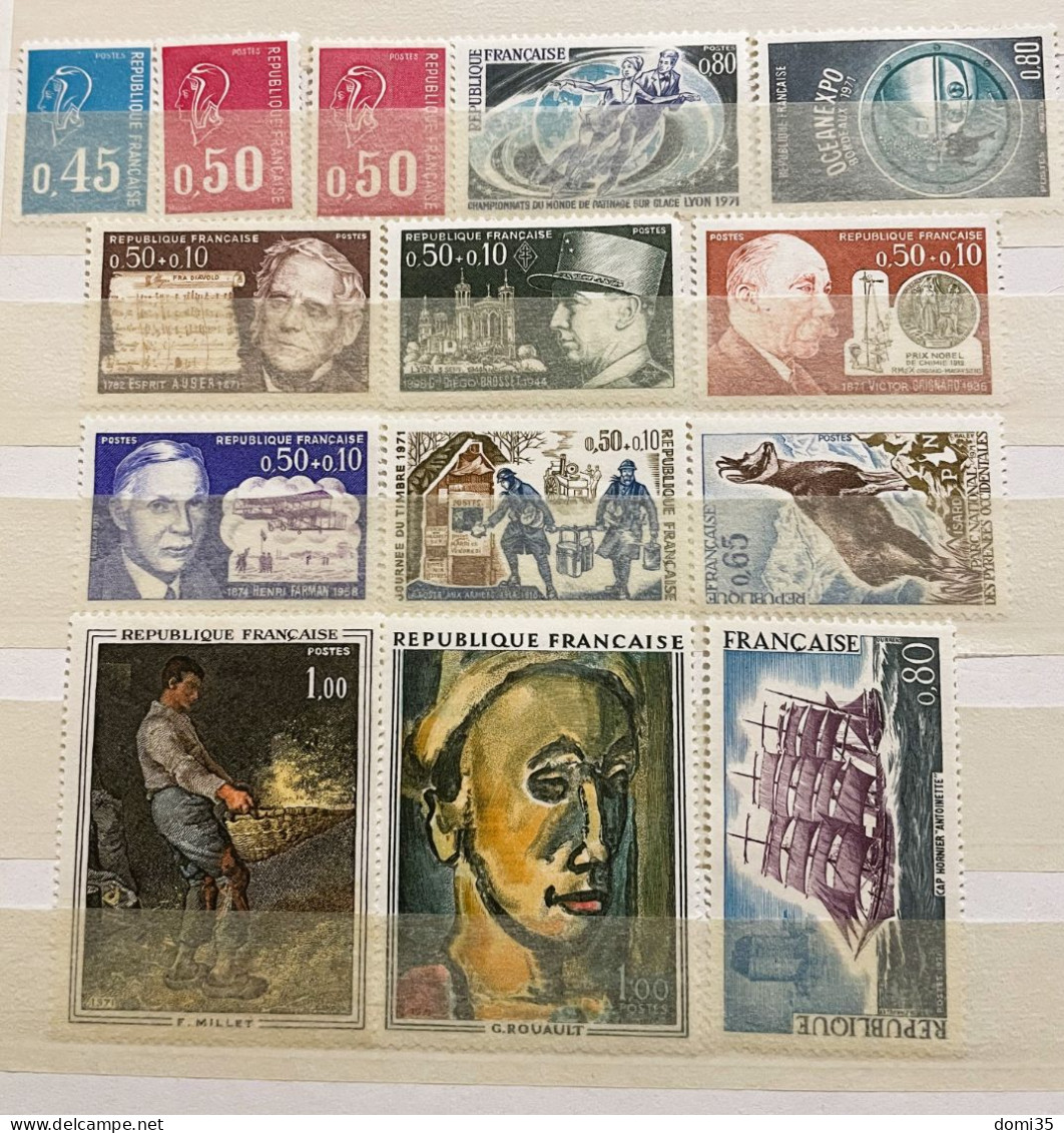 France 1971, Année Complète, Neufs, Beaux Timbres, 3 Photos Et Voir Description, 5 % De La Cote - 1970-1979