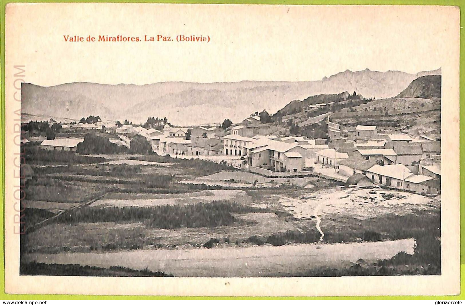 Af1323 - BOLIVIA - Vintage Postcard -  La Paz - Valle De Miraflores - Bolivie