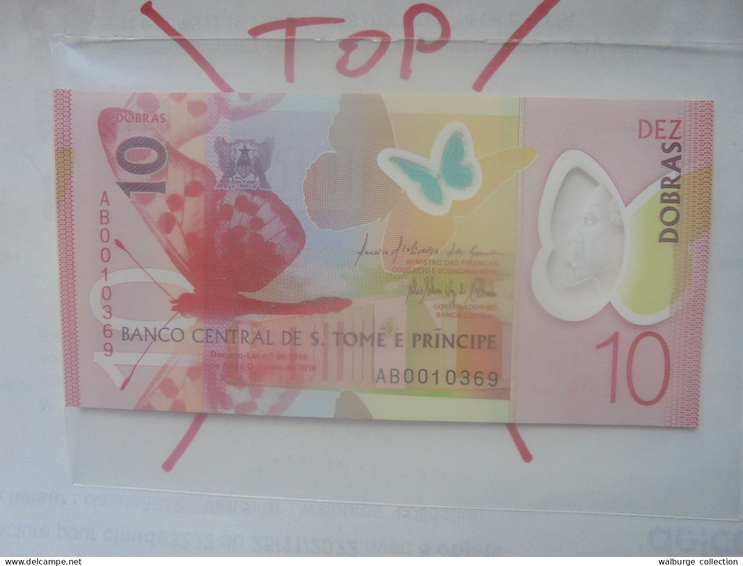 SAO TOME-PRINCIPE 10 DOBRAS 2016 Neuf (B.32) - Sao Tome En Principe