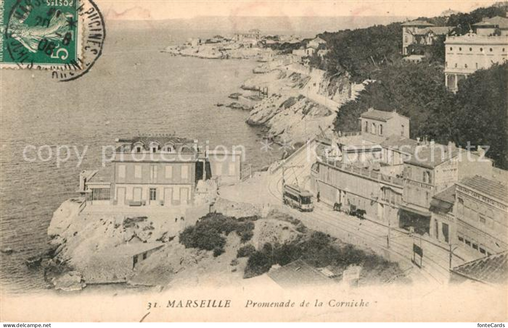 73589895 Strassenbahn Marseille Promenade De La Corniche   - Tramways