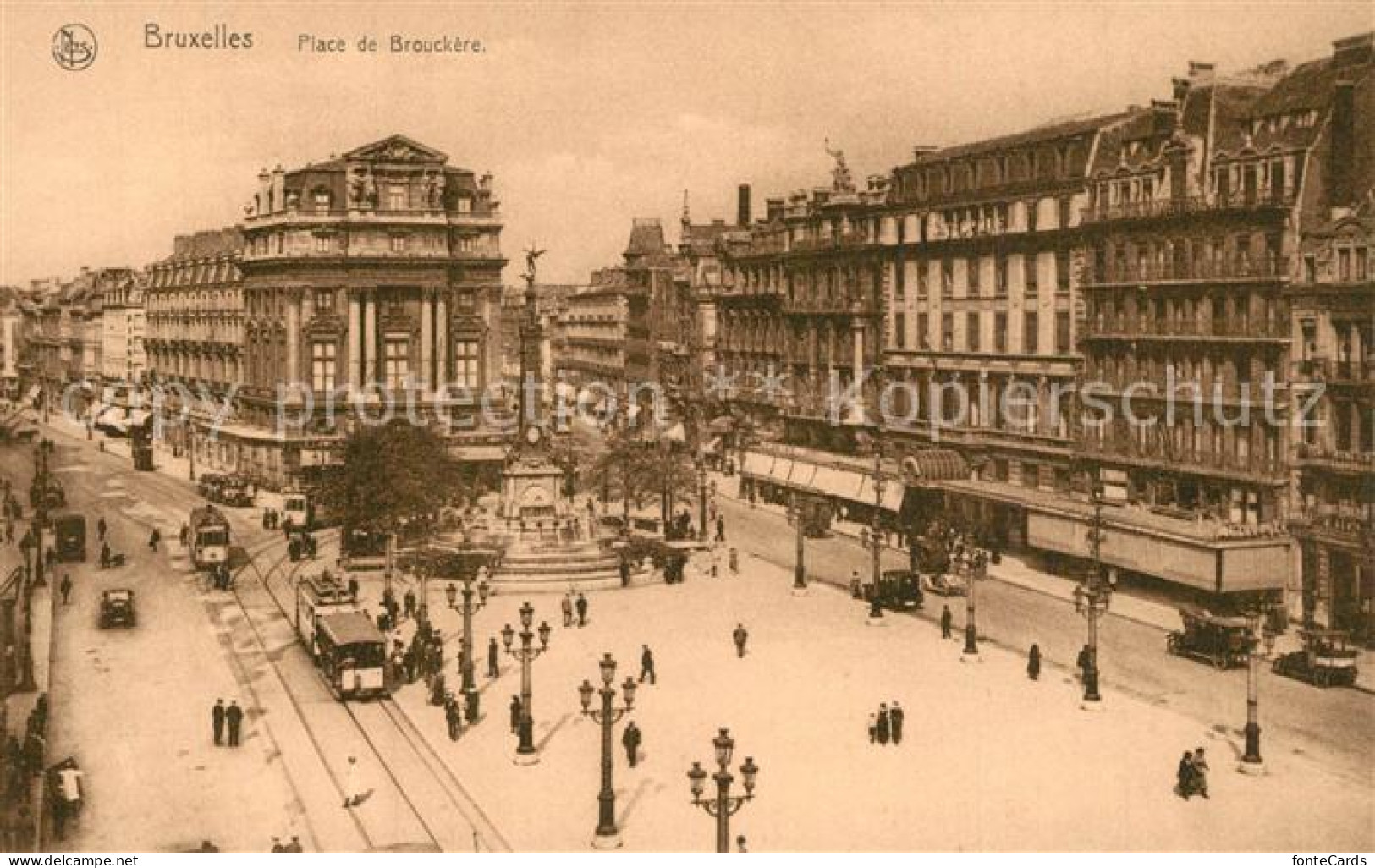 73579285 Strassenbahn Bruxelles Place De Brouckere   - Tramways