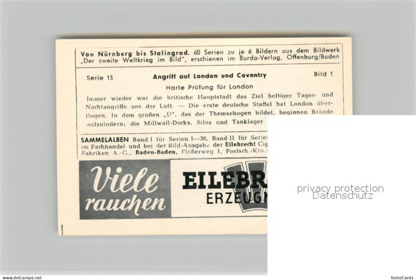 73579176 Militaria Deutschland WK2 Von N?rnberg Bis Stalingrad Angriff Auf Londo - Guerre 1939-45