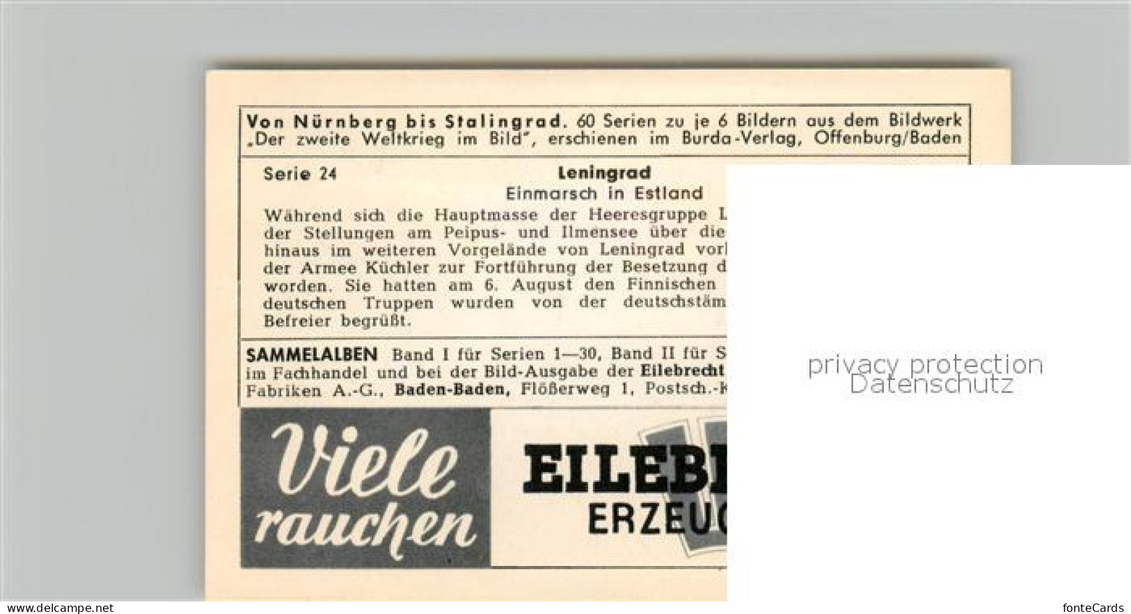 73578577 Militaria Deutschland WK2 Von N?rnberg Bis Stalingrad Leningrad Einmars - Guerre 1939-45