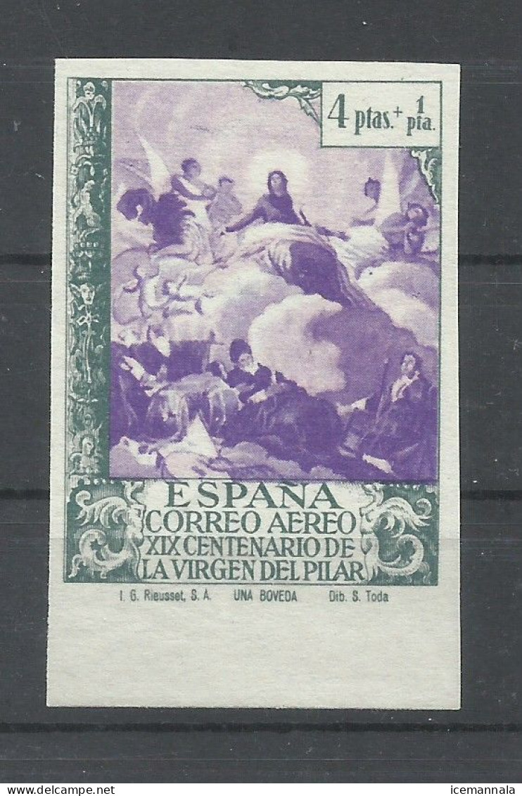 ESPAÑA  EDIFIL   912CCS  ( VARIEDAD DE COLOR Y SIN DENTAR)  MH  * - Variétés & Curiosités