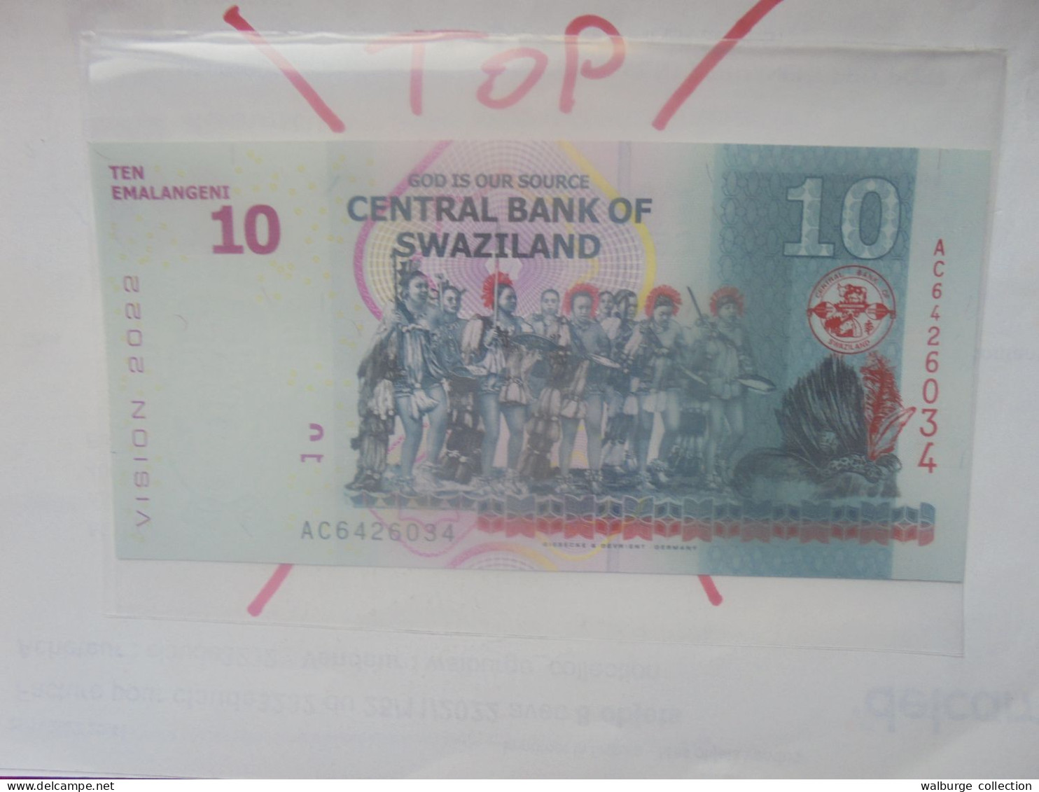 SWAZILAND 10 EMALANGENI 2015 Neuf (B.32) - Swasiland