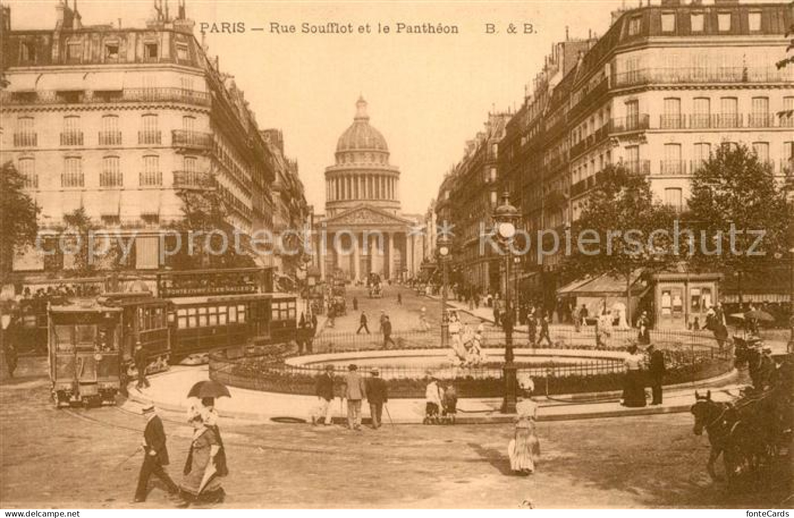 73565995 Strassenbahn Paris Rue Soufflot Pantheon   - Tramways