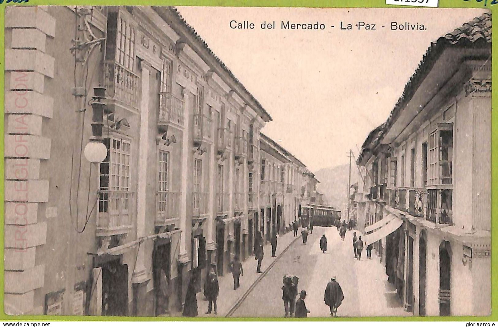 Af1337 - BOLIVIA - Vintage Postcard -  La Paz - Calle Del Mercado - Bolivie