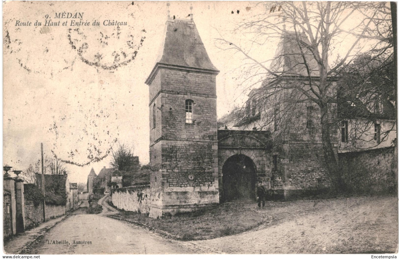 CPA Carte Postale France Médan Route Du Haut Et Entrée Du Château 1922 VM76710 - Medan