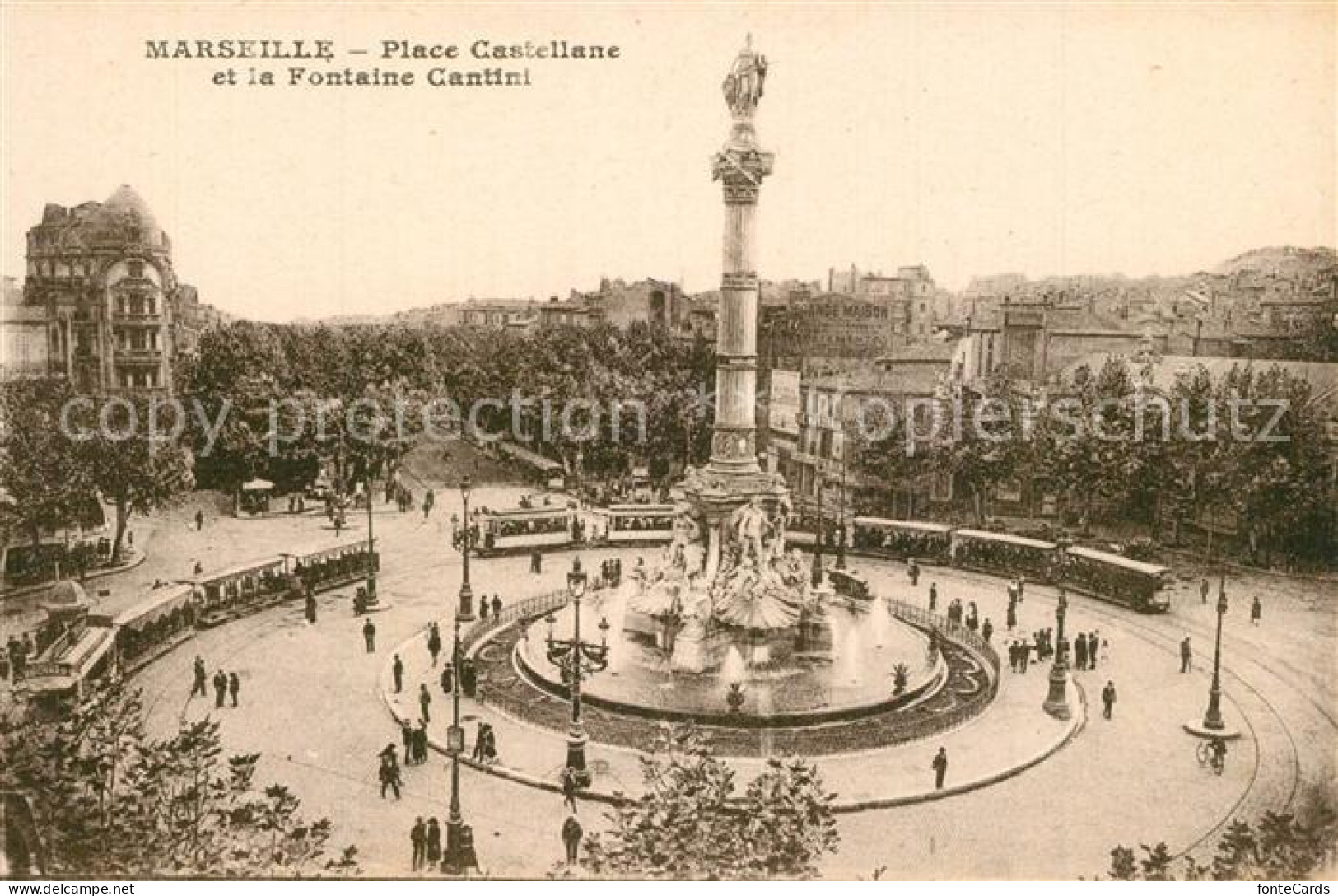 73563251 Strassenbahn Marseille Place Castellane Fontaine Cantini  - Tramways