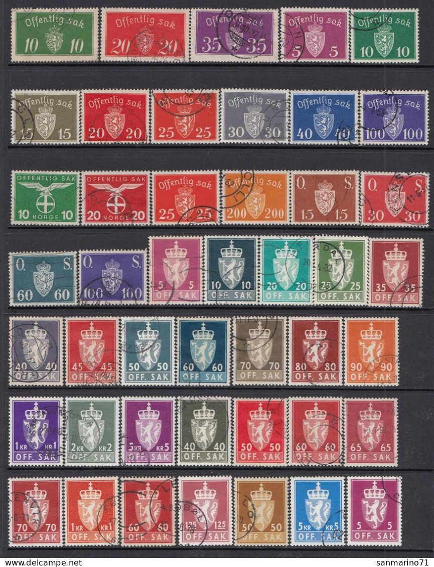 NORWAY Postage Due Stamps Mini Lot,used - Oblitérés