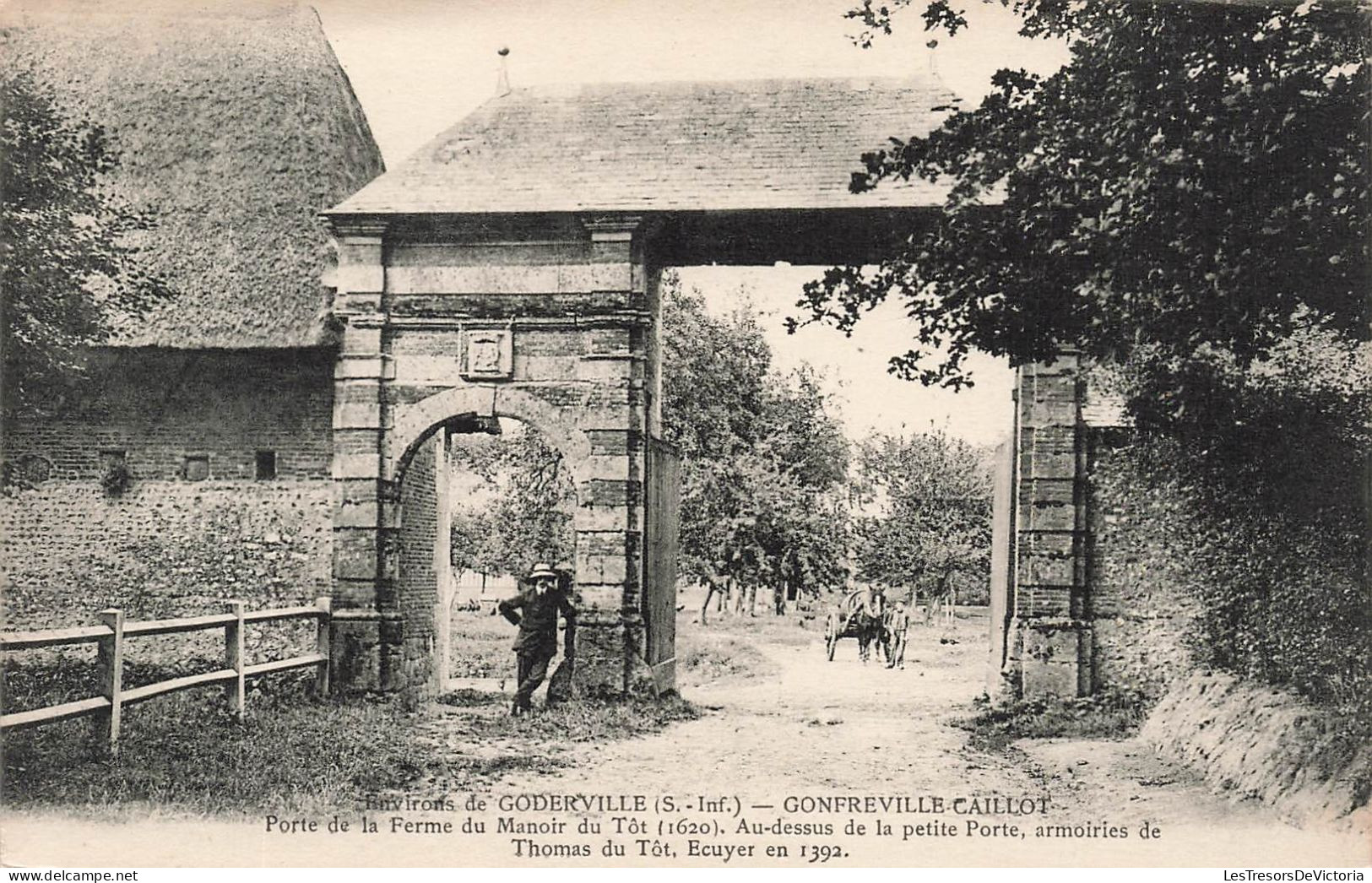 FRANCE - Environs De Goderville - Gonfreville Caillot - Porte De La Ferme Du Manoir Du Tôt - Carte Postale Ancienne - Goderville