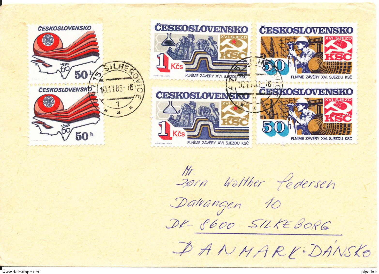 Czechoslovakia Cover Sent To Denmark 10-11-1983 Topic Stamps - Briefe U. Dokumente