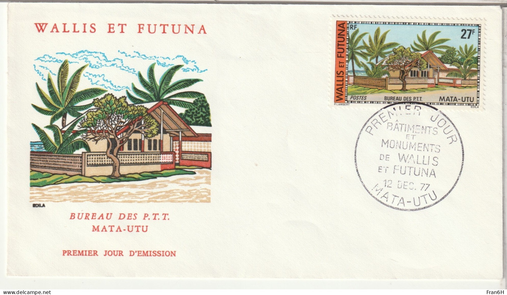 WALLIS ET FUTUNA  - FDC - 1977 - FDC