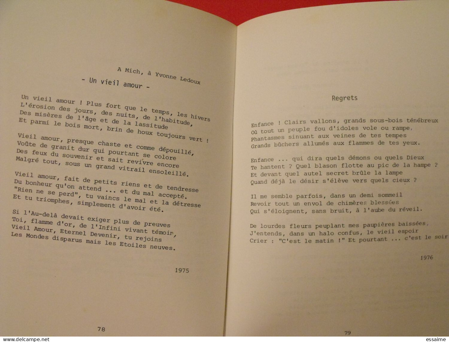 Fleurs et miel, poivre et sel. Leon Mousseau. 1977. dédicace de l'auteur