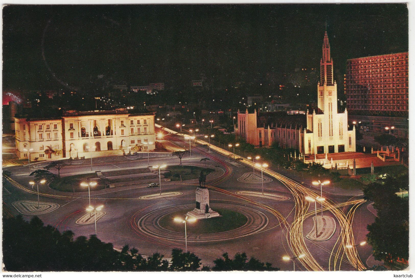 Lourenco Marques - Praca Mauzinho De Albuquerque, Vista Nocturna - (Mozambique) - Mozambique