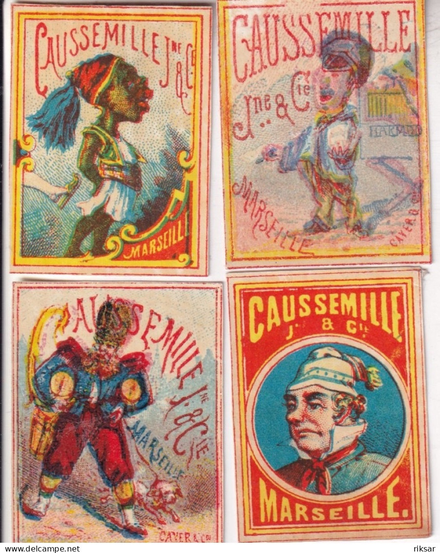 ETIQUETTE D ALLUMETTE(CAUSSEMILLE) MARSEILLE(LOT DE 8 PIECES) - Boites D'allumettes - Etiquettes