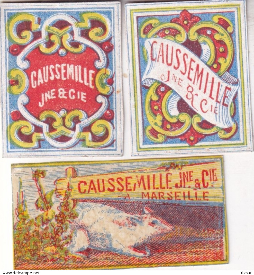 ETIQUETTE D ALLUMETTE(CAUSSEMILLE) MARSEILLE(LOT DE 9 PIECES) - Boites D'allumettes - Etiquettes