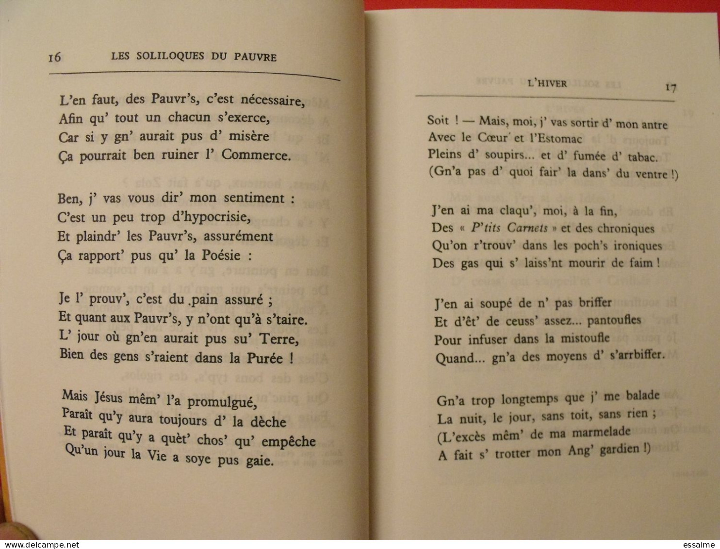 Les Soliloques du pauvre. Jehan Rictus. dessins de Steinlen. Les introuvables. éditions d'aujourd'hui 1976