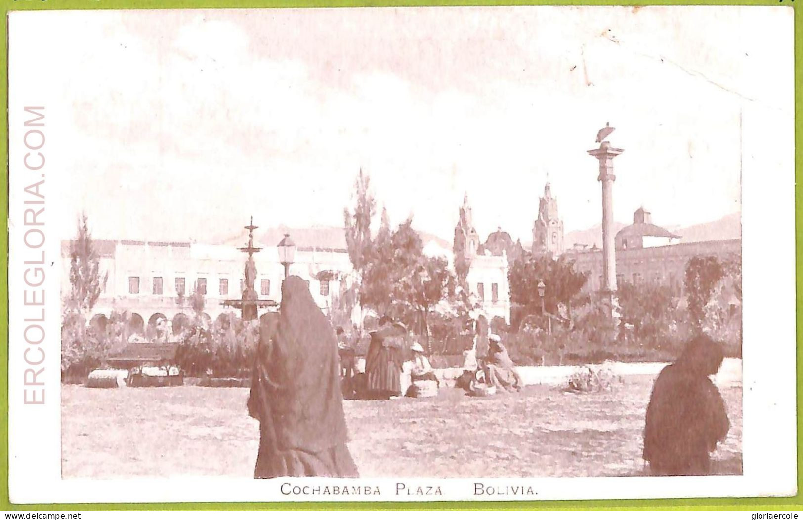 Af1359 - BOLIVIA - Vintage Postcard -  Cochabamba Plaza - Bolivie