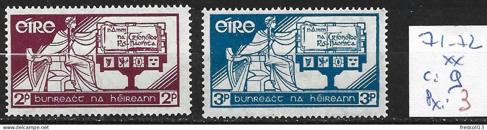 IRLANDE 71-72 ** Côte 9 € - Neufs