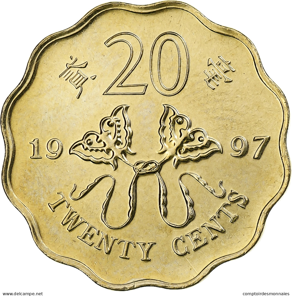 Hong Kong, 20 Cents, 1997, Nickel-Cuivre, SPL, KM:73 - Hong Kong