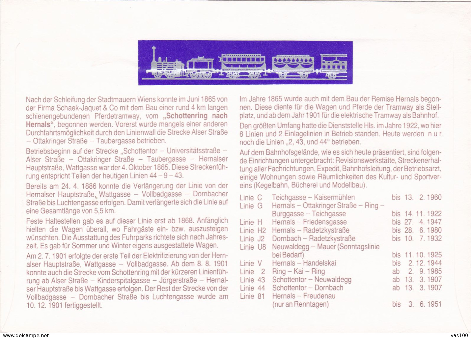 TRAMWAYS  SCHOTTENRING-HERNALS   STAMPS  ON COVERS 1991  AUSTRIA - Tram