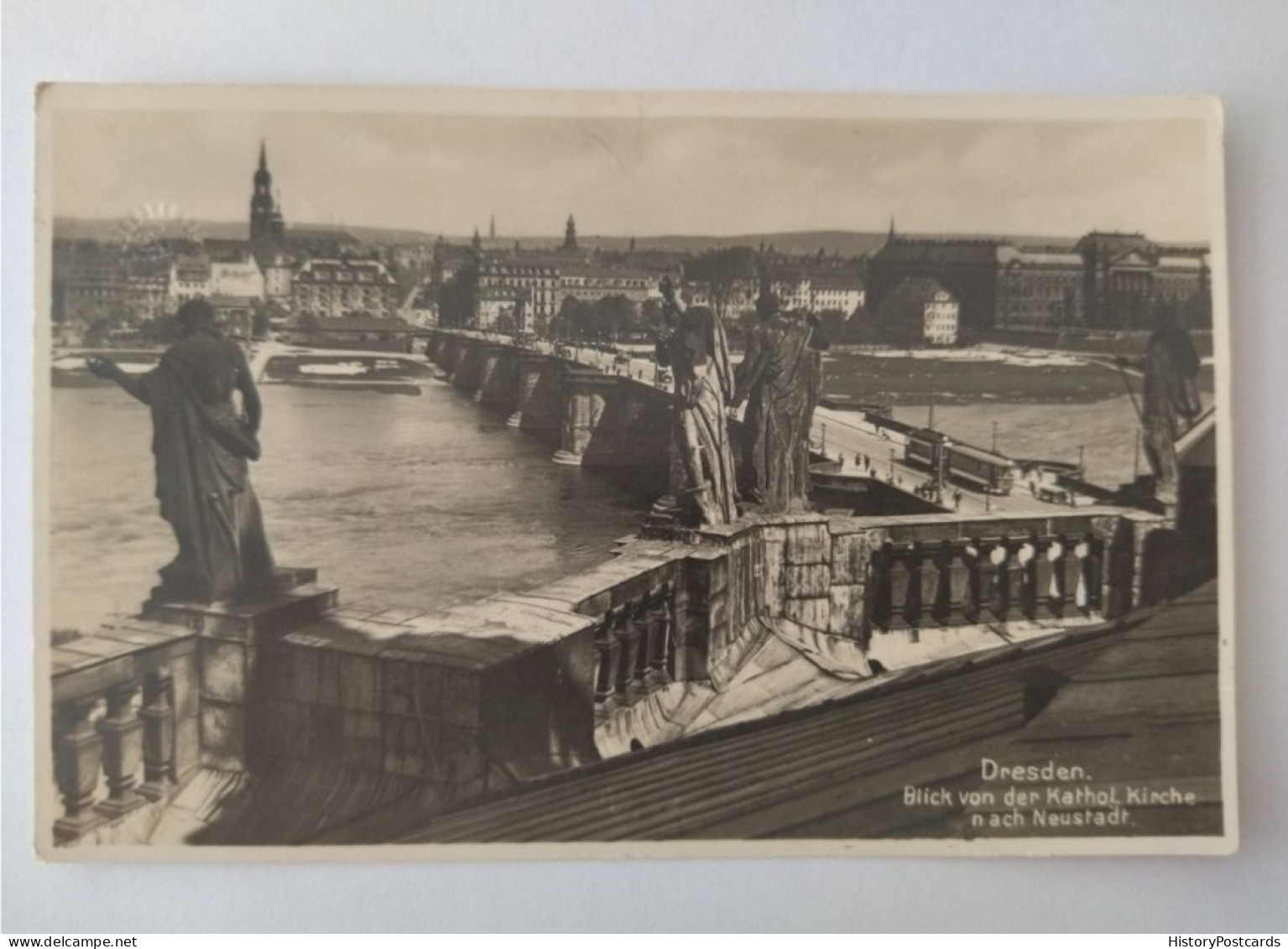 Dresden, Blick Von Der Katholischen Kirche Nach Neustadt, 1930 - Dresden