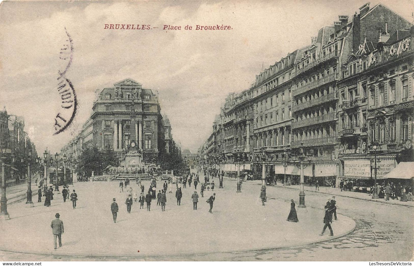 BELGIQUE - Bruxelles - Place De Brouckères - Animé - Carte Postale Ancienne - Places, Squares