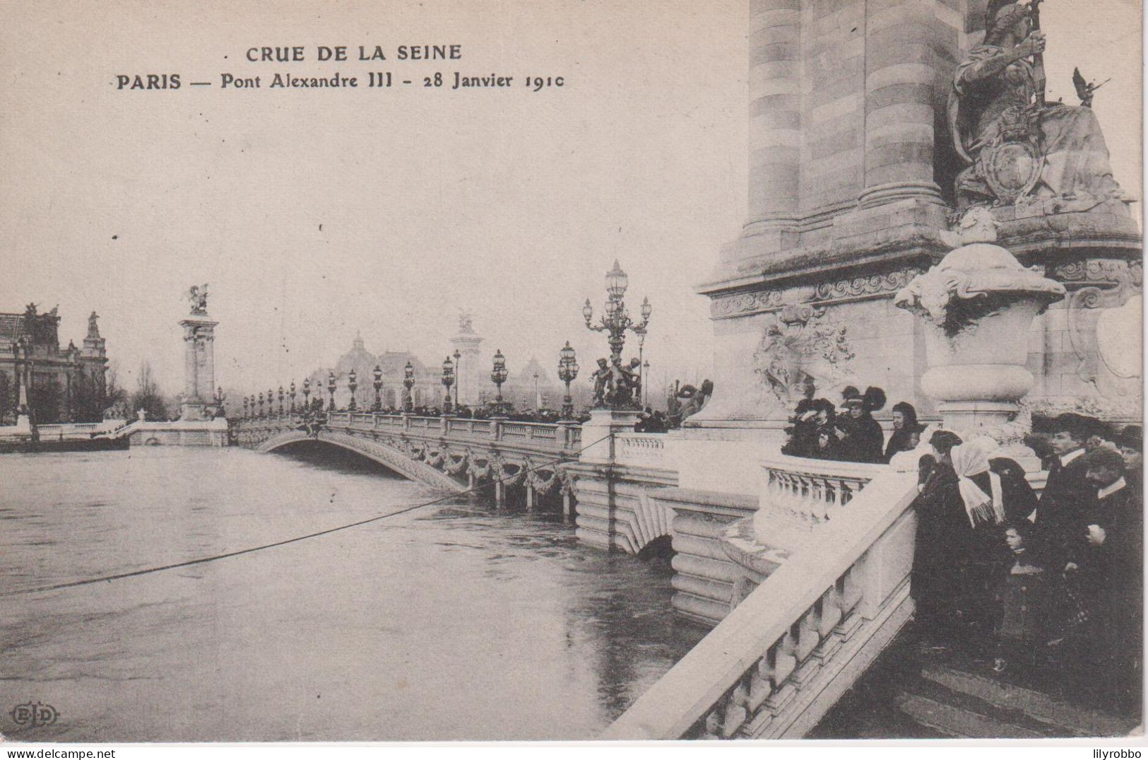 FRANCE - Crue De La Seine PARIS - Pont Alexandre Iii - 28th January 1910 - Floods