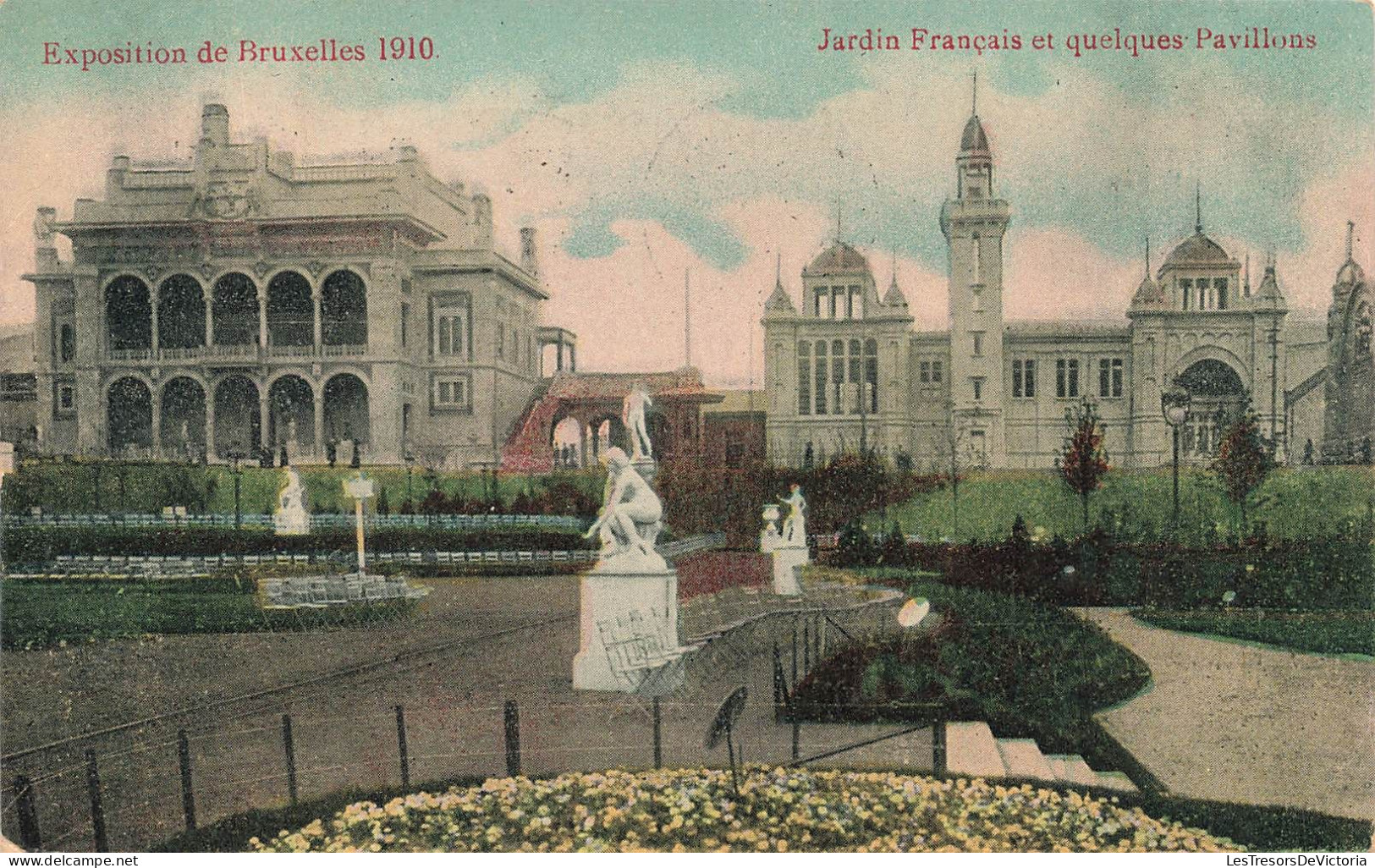 BELGIQUE - Exposition De Bruxelles 1910 - Jardin Français Et Quelques Pavillons - Animé - Carte Postale Ancienne - Exposiciones Universales